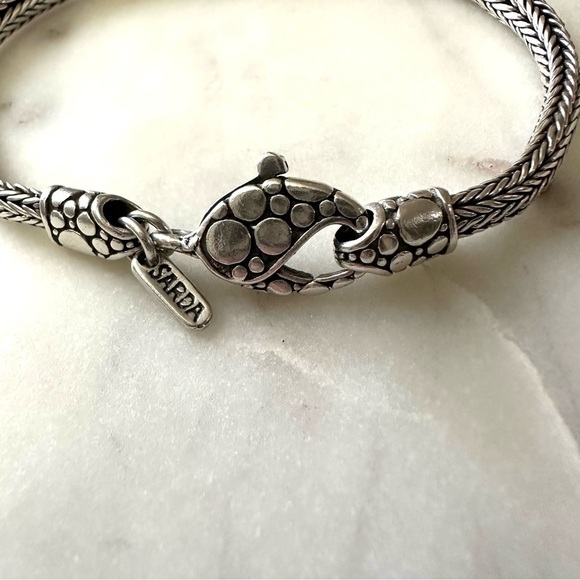 Sarda Artisan Collection of Bali Naga Braid Chain Sterling Silver Bracelet - Picture 7 of 14